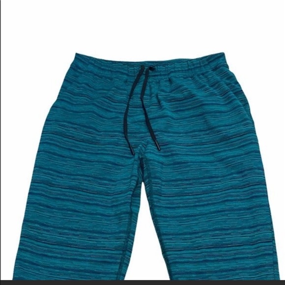 lululemon Green Stripe Drawstring Leggings Joggers Slim Jet Crop 4 - Picture 4 of 8